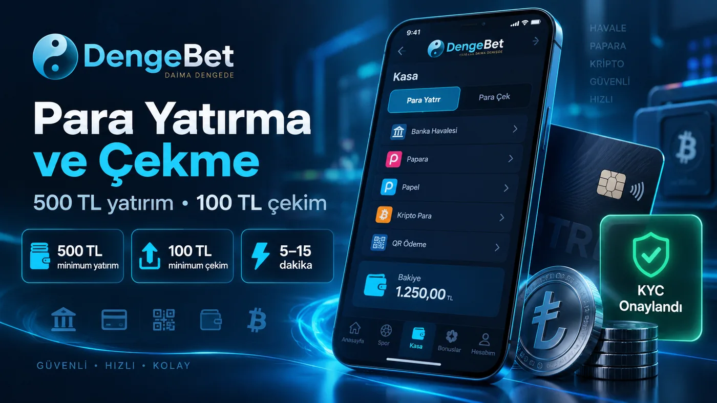 Dengebet para yatırma ve çekme, 500 TL yatırım ve 100 TL çekim